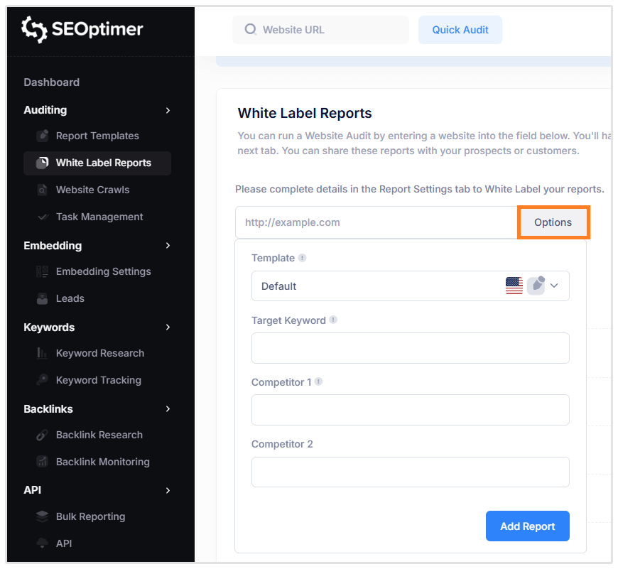 Adding a Target Keyword